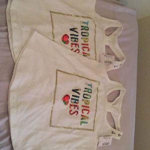 2 size 5/6 girl shirts.